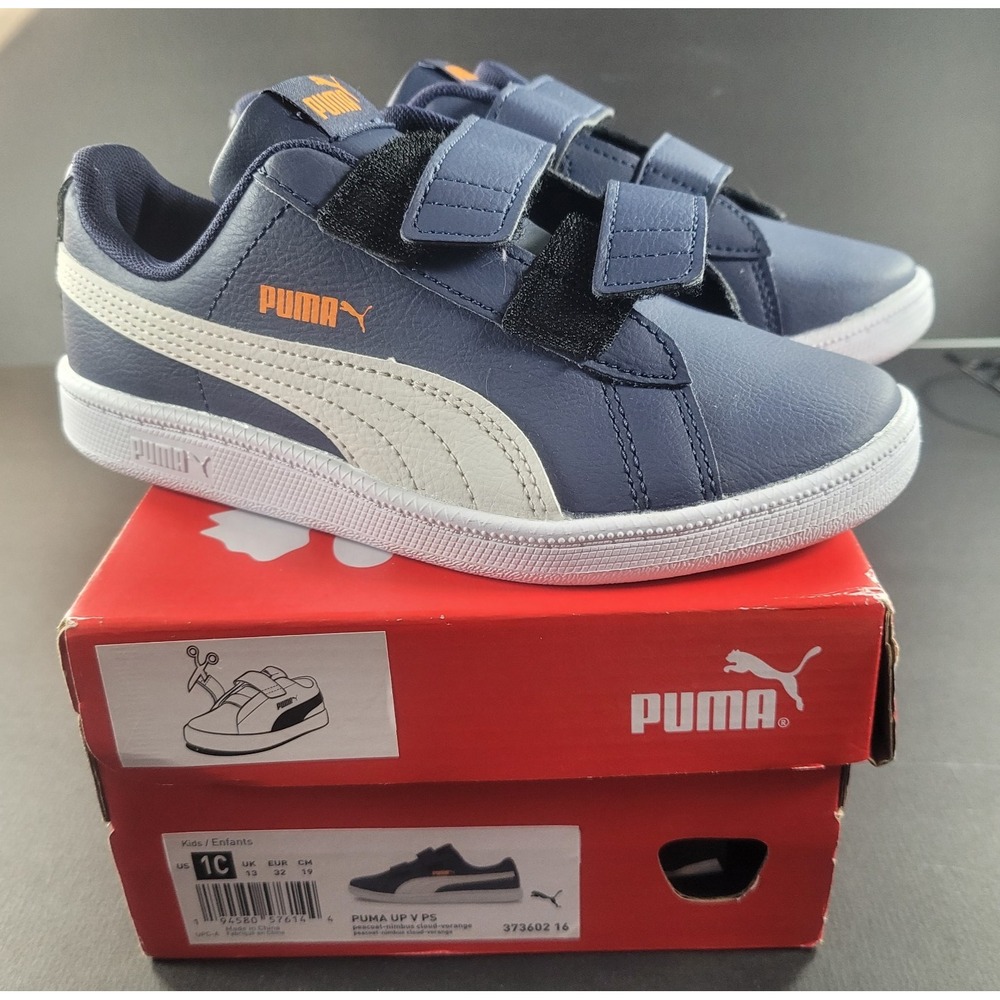 PUMA Little Kids UP V Shoes SZ 1 C Navy 373602-16